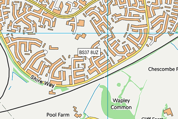 BS37 8UZ map - OS VectorMap District (Ordnance Survey)