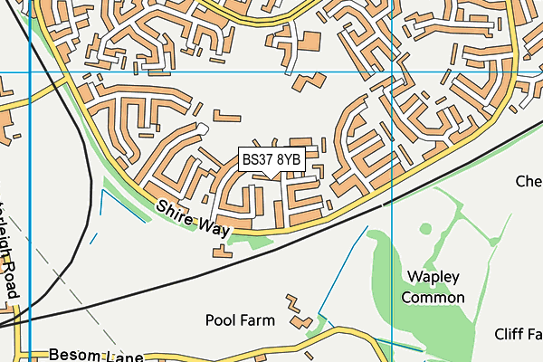 BS37 8YB map - OS VectorMap District (Ordnance Survey)