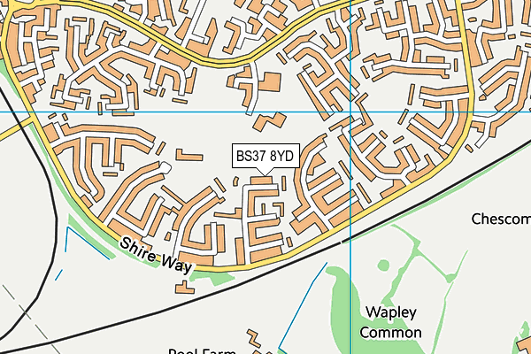 BS37 8YD map - OS VectorMap District (Ordnance Survey)