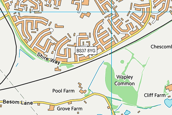 BS37 8YG map - OS VectorMap District (Ordnance Survey)