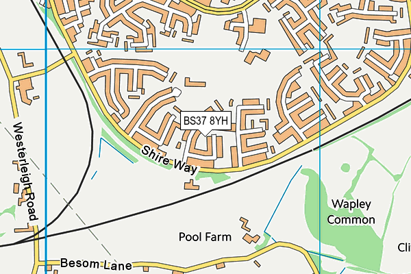 BS37 8YH map - OS VectorMap District (Ordnance Survey)