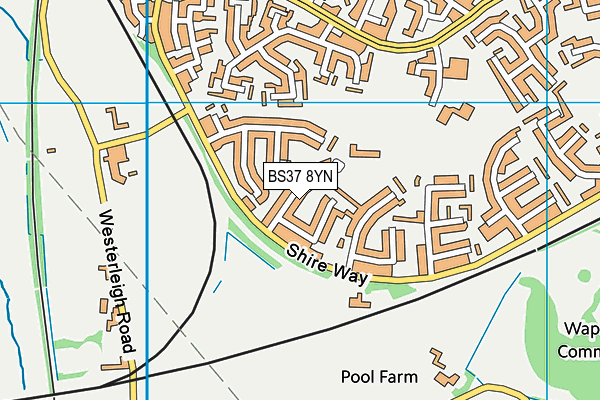 BS37 8YN map - OS VectorMap District (Ordnance Survey)