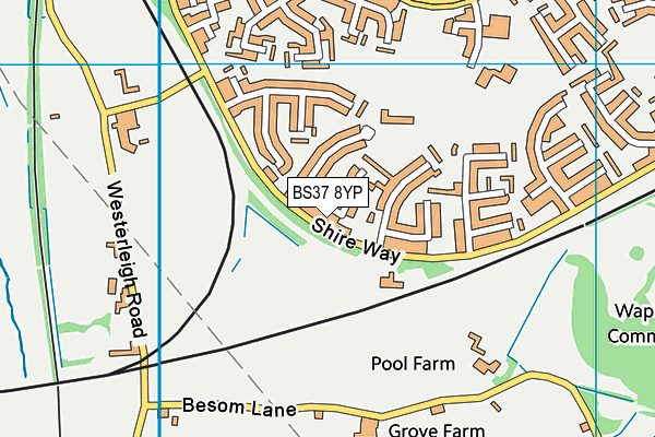 BS37 8YP map - OS VectorMap District (Ordnance Survey)