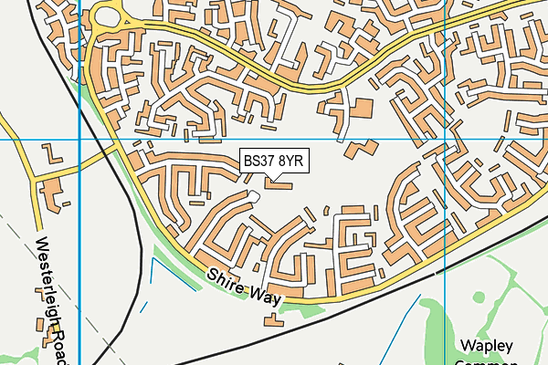 Wellesley Primary School map (BS37 8YR) - OS VectorMap District (Ordnance Survey)