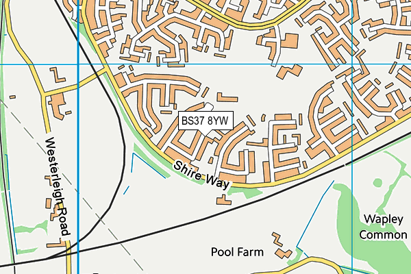 BS37 8YW map - OS VectorMap District (Ordnance Survey)