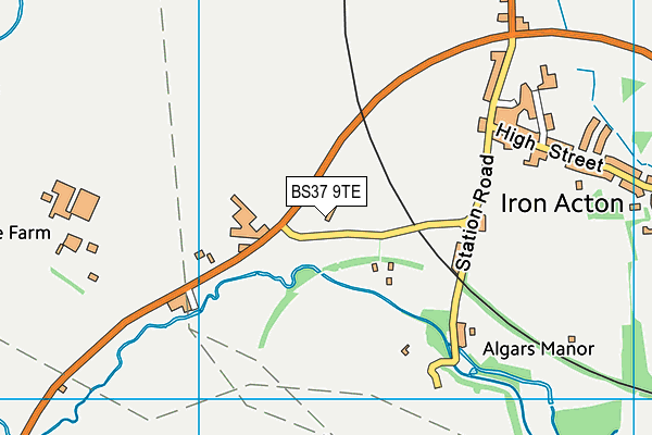 BS37 9TE map - OS VectorMap District (Ordnance Survey)