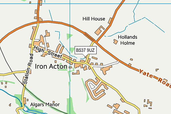 Iron Acton Church of England Primary School map (BS37 9UZ) - OS VectorMap District (Ordnance Survey)