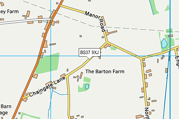 BS37 9XJ map - OS VectorMap District (Ordnance Survey)
