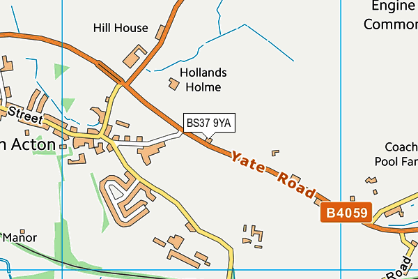 BS37 9YA map - OS VectorMap District (Ordnance Survey)