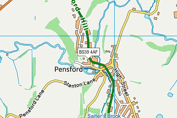 BS39 4AF map - OS VectorMap District (Ordnance Survey)