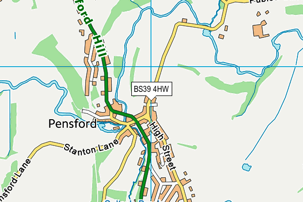 Pensford Recreation Ground map (BS39 4HW) - OS VectorMap District (Ordnance Survey)