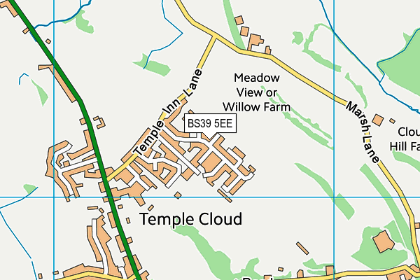 BS39 5EE map - OS VectorMap District (Ordnance Survey)