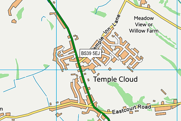Cameley Village Hall map (BS39 5EJ) - OS VectorMap District (Ordnance Survey)