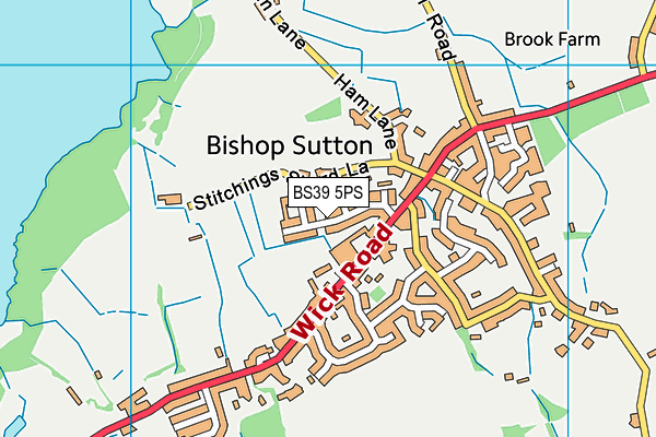 BS39 5PS map - OS VectorMap District (Ordnance Survey)