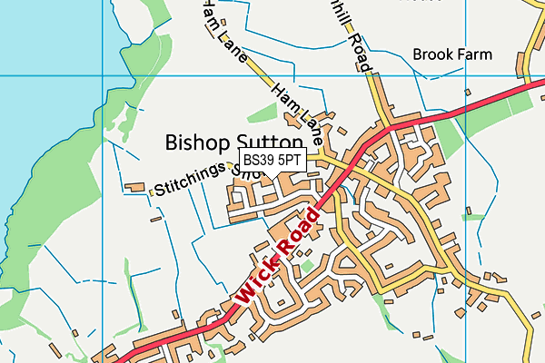 BS39 5PT map - OS VectorMap District (Ordnance Survey)