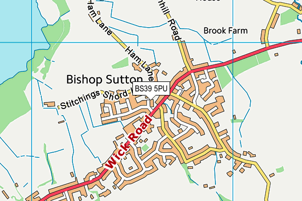BS39 5PU map - OS VectorMap District (Ordnance Survey)