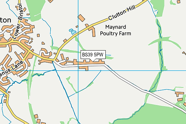 BS39 5PW map - OS VectorMap District (Ordnance Survey)