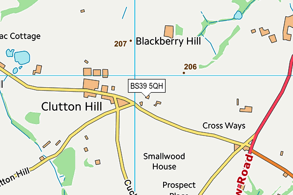 BS39 5QH map - OS VectorMap District (Ordnance Survey)