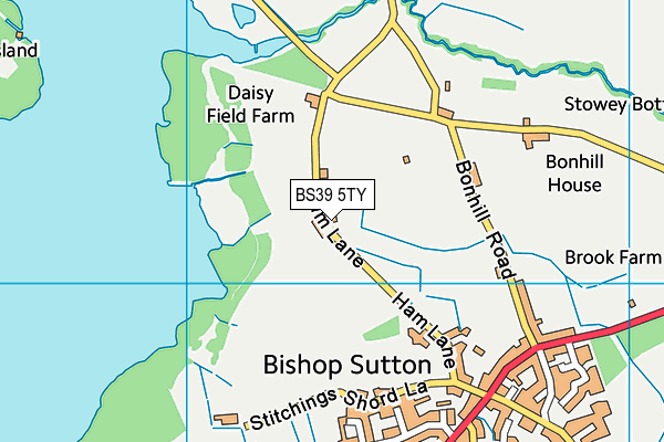 BS39 5TY map - OS VectorMap District (Ordnance Survey)