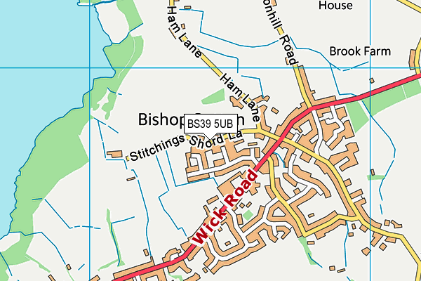 BS39 5UB map - OS VectorMap District (Ordnance Survey)