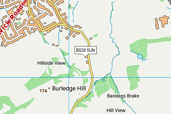 BS39 5UN map - OS VectorMap District (Ordnance Survey)