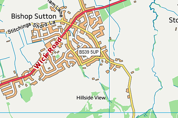 BS39 5UP map - OS VectorMap District (Ordnance Survey)