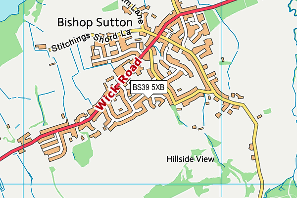 BS39 5XB map - OS VectorMap District (Ordnance Survey)