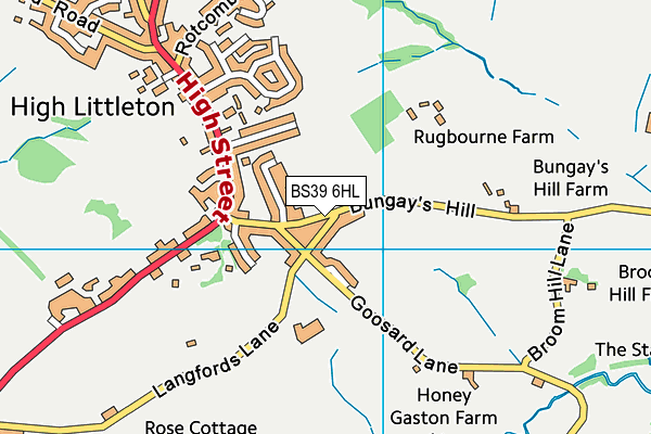 BS39 6HL map - OS VectorMap District (Ordnance Survey)