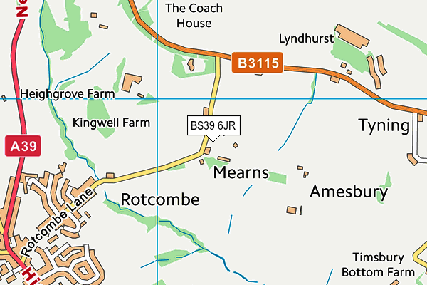BS39 6JR map - OS VectorMap District (Ordnance Survey)