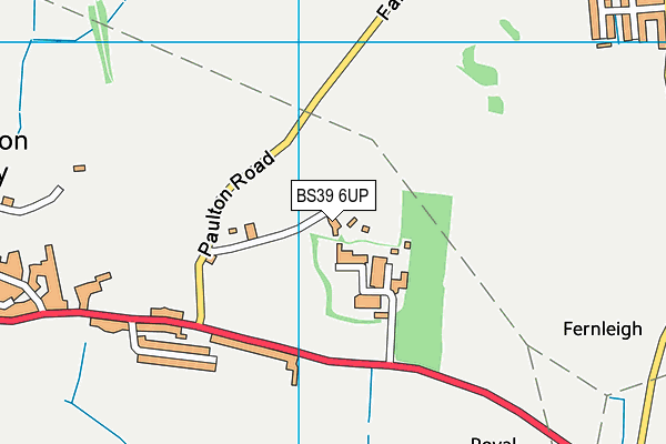 BS39 6UP map - OS VectorMap District (Ordnance Survey)