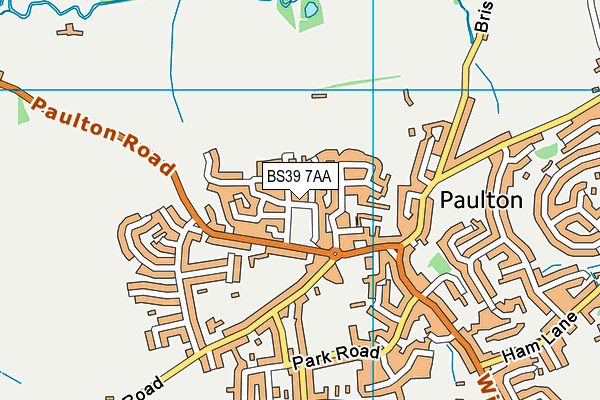 BS39 7AA map - OS VectorMap District (Ordnance Survey)