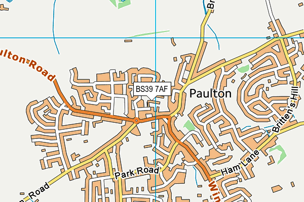 BS39 7AF map - OS VectorMap District (Ordnance Survey)