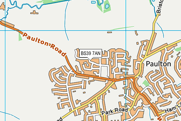 BS39 7AN map - OS VectorMap District (Ordnance Survey)