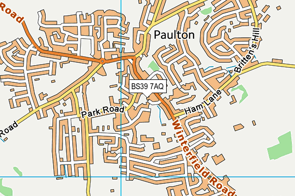 BS39 7AQ map - OS VectorMap District (Ordnance Survey)