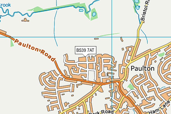 BS39 7AT map - OS VectorMap District (Ordnance Survey)