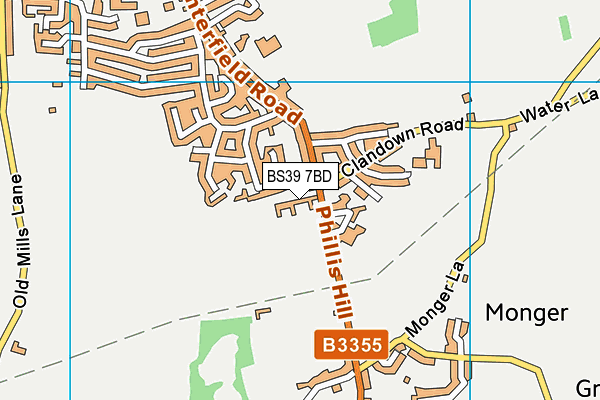 BS39 7BD map - OS VectorMap District (Ordnance Survey)