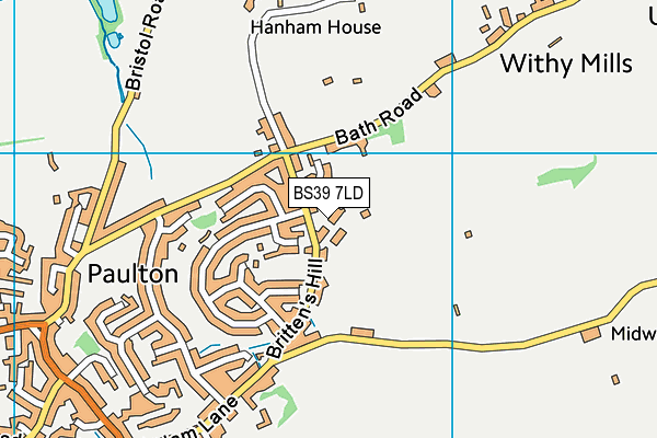 BS39 7LD map - OS VectorMap District (Ordnance Survey)