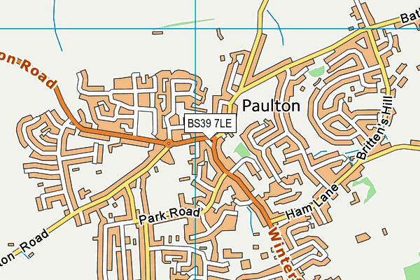 BS39 7LE map - OS VectorMap District (Ordnance Survey)