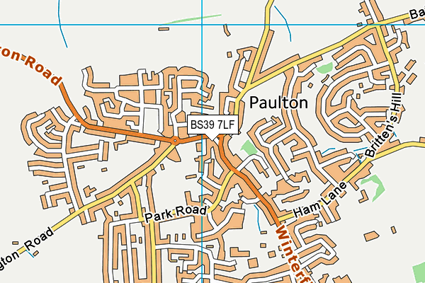 BS39 7LF map - OS VectorMap District (Ordnance Survey)