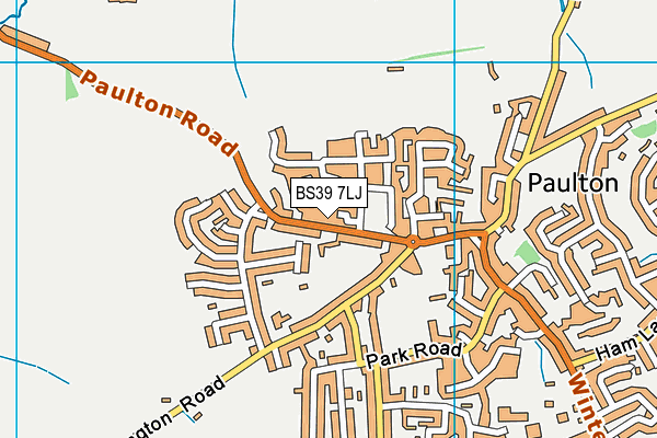 BS39 7LJ map - OS VectorMap District (Ordnance Survey)
