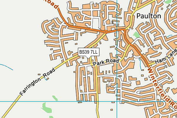 BS39 7LL map - OS VectorMap District (Ordnance Survey)