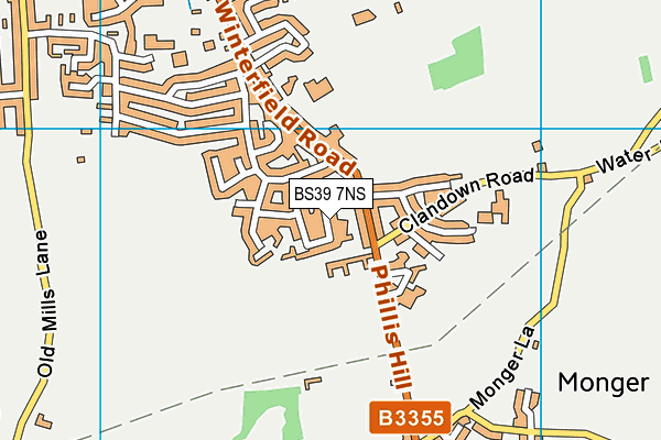 BS39 7NS map - OS VectorMap District (Ordnance Survey)