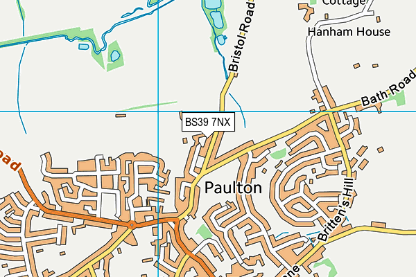 Purnell Sports Club map (BS39 7NX) - OS VectorMap District (Ordnance Survey)