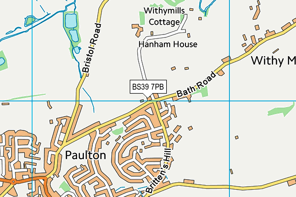 BS39 7PB map - OS VectorMap District (Ordnance Survey)