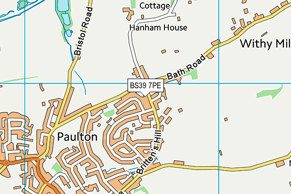 BS39 7PE map - OS VectorMap District (Ordnance Survey)
