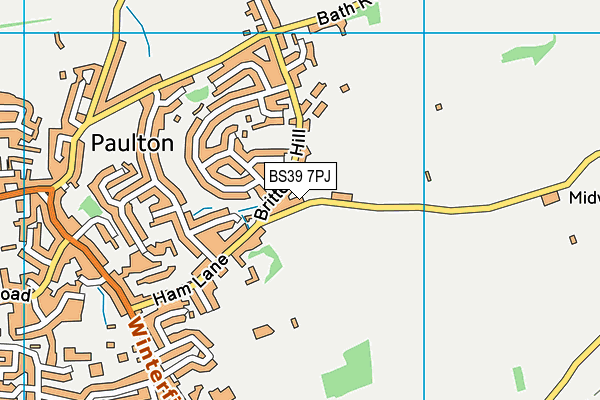 BS39 7PJ map - OS VectorMap District (Ordnance Survey)