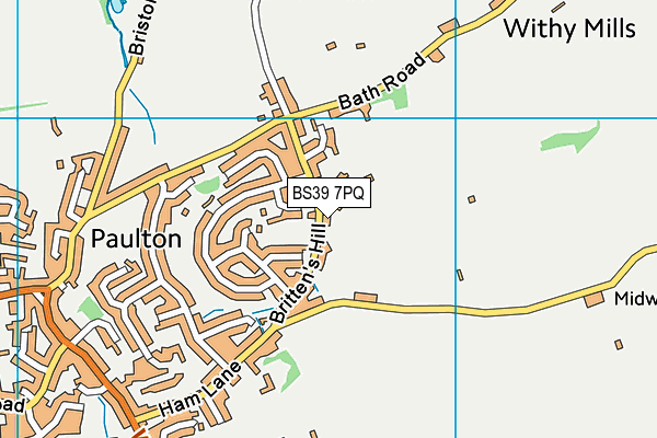 BS39 7PQ map - OS VectorMap District (Ordnance Survey)