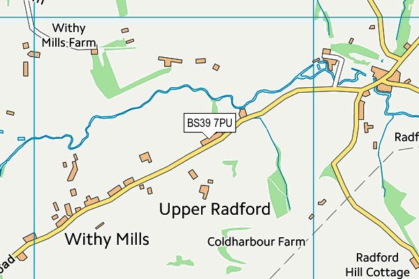 BS39 7PU map - OS VectorMap District (Ordnance Survey)