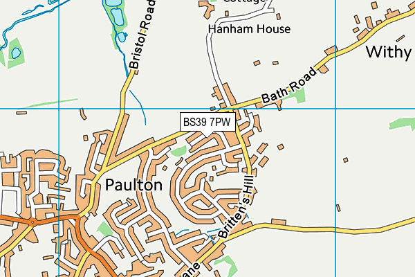 BS39 7PW map - OS VectorMap District (Ordnance Survey)