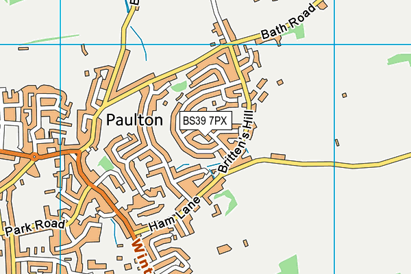 BS39 7PX map - OS VectorMap District (Ordnance Survey)